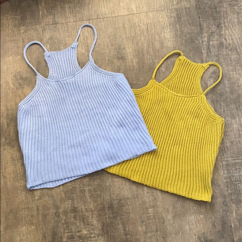 Knit crop tops